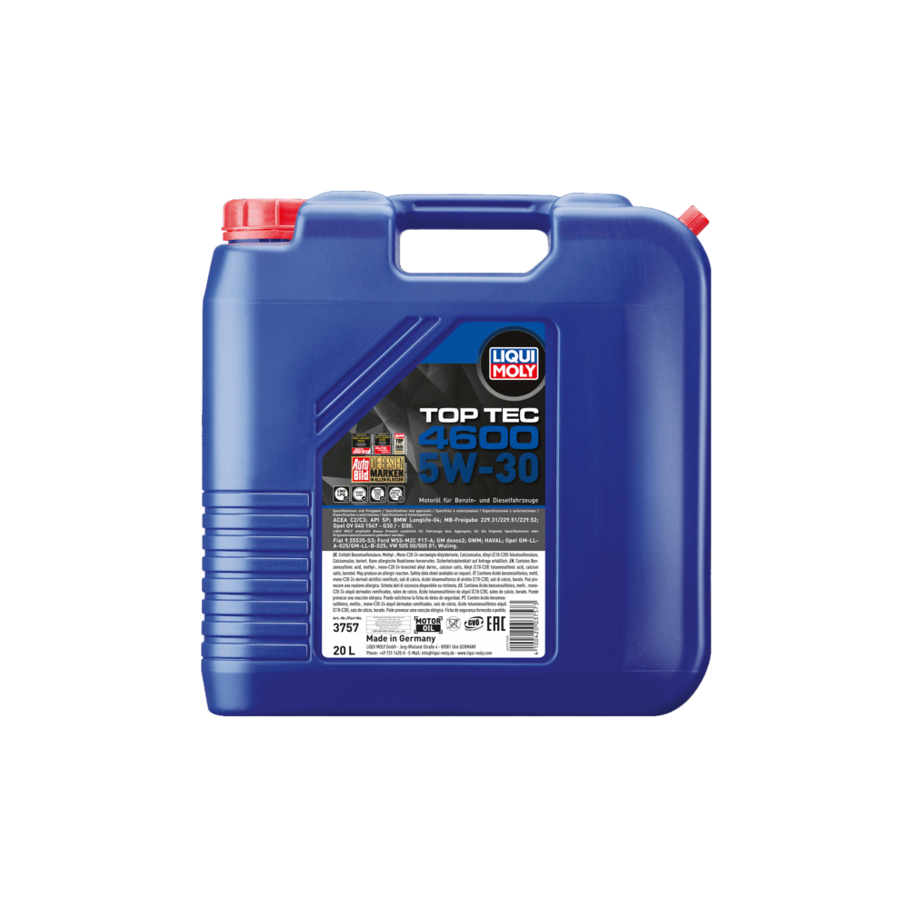 Variklio alyva LIQUI MOLY TOP TEC 4600 5W30 20L