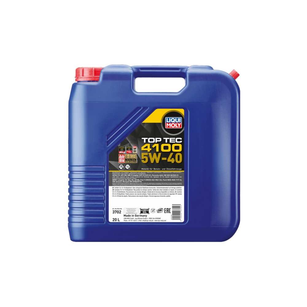 Variklio alyva LIQUI MOLY TOP TEC 4100 5W40 20L