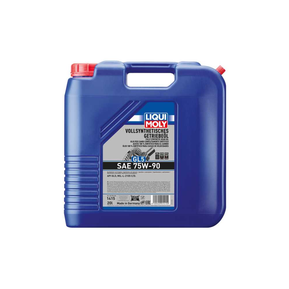 Transmisijos alyva LIQUI MOLY 1415 Fully Synthetic (GL5) SAE 75W-90 20 l