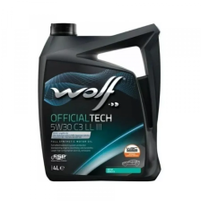 Variklio alyva WOLF OFFICIALTECH 5W30 C3 LL III 4L