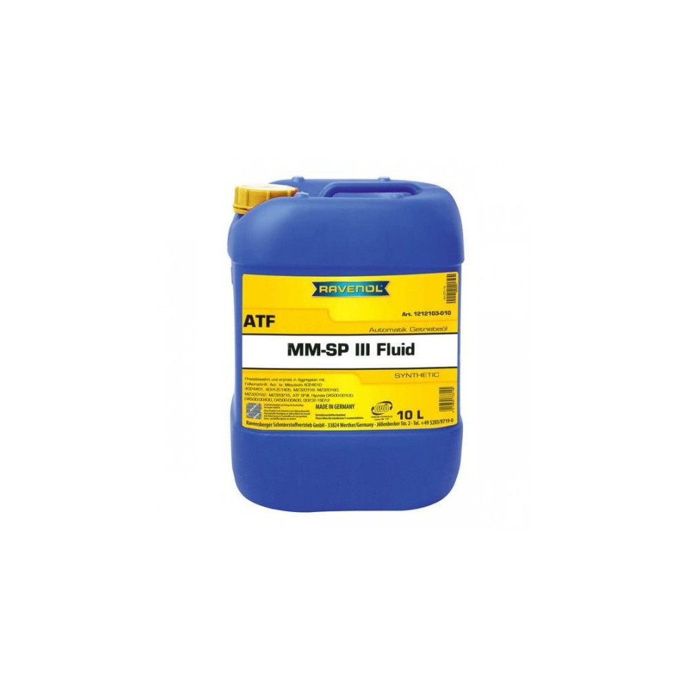 Automatinės pavarų dėžės alyva RAVENOL ATF MM SP-III Fluid 10L
