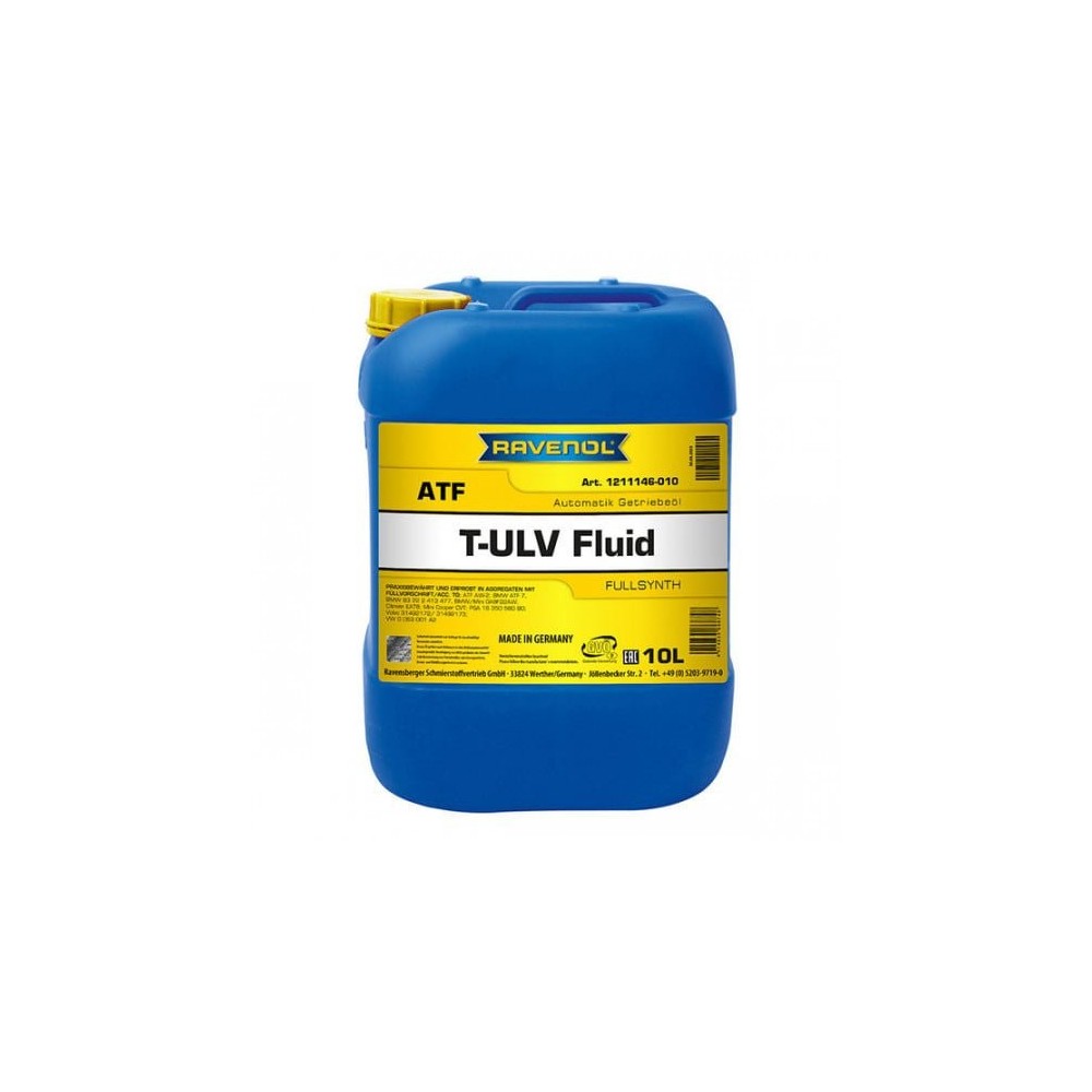 Automatinės pavarų dėžės alyva RAVENOL ATF T-ULV Fluid 10L