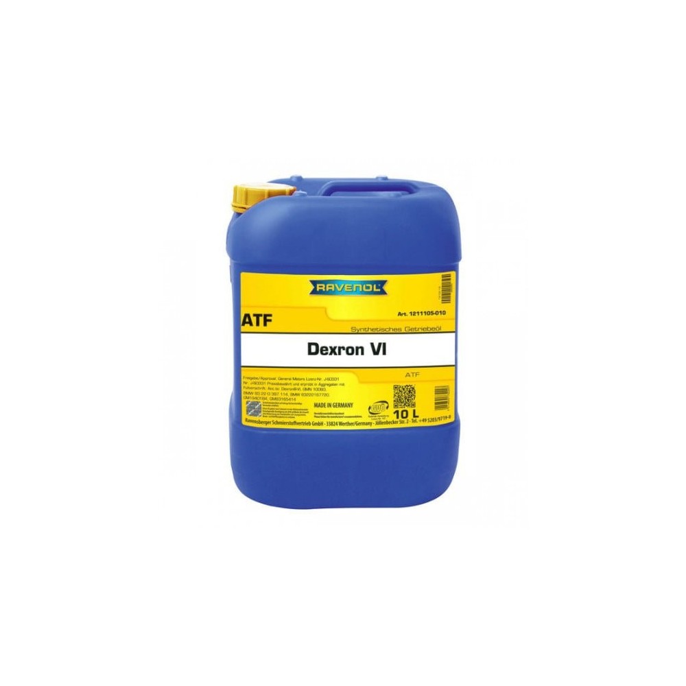 Automatinės pavarų dėžės alyva RAVENOL ATF Dexron VI 10L