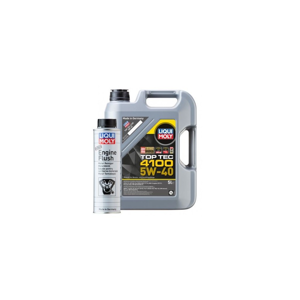 Top Tec 4100 5W-40 5L engine oil + Engine Flush 0.3L