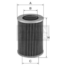 Filtras, hidraulinio kėlimo sistema MANN-FILTER HD 1258/2