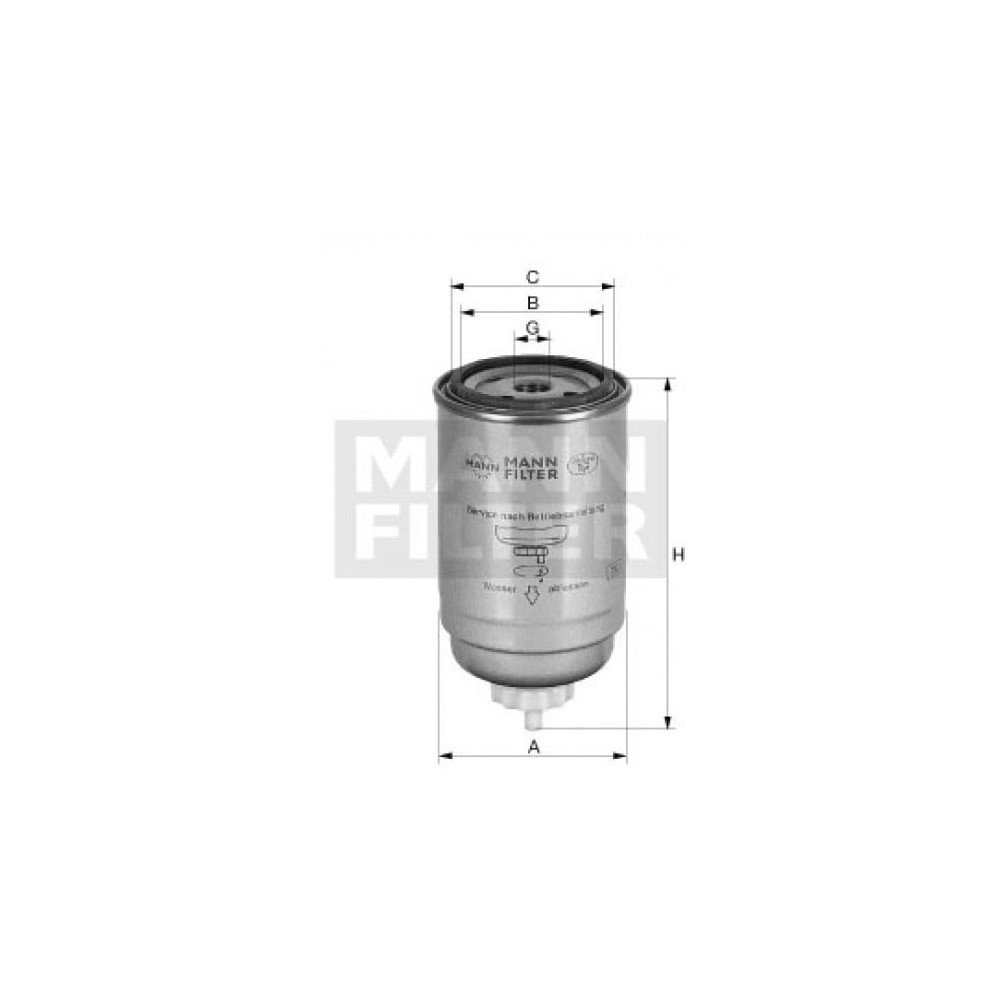 Degalų filtras MANN-FILTER PL 9100